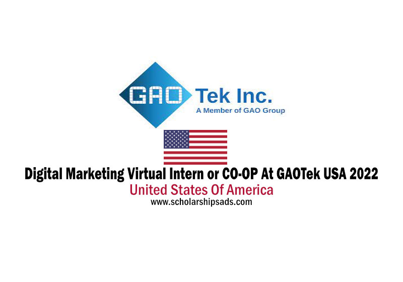 Digital Marketing Virtual Intern or CO-OP At GAOTek USA 2022