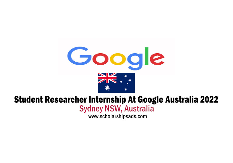 Student Researcher Internship At Google Australia 2022