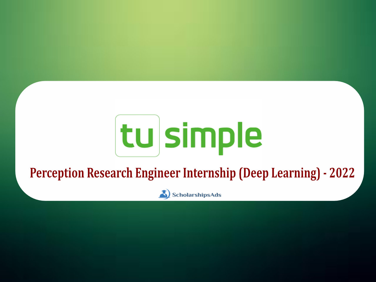 Perception Research Engineer Internship (Deep Learning) - 2022