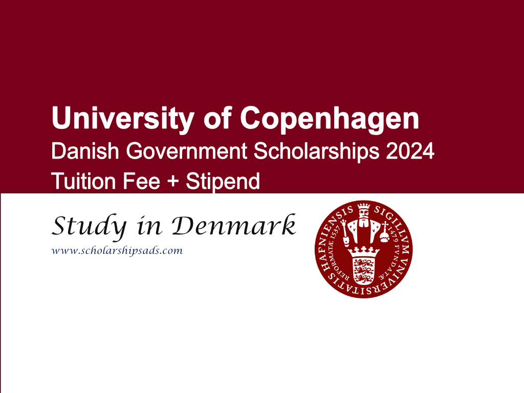 University of Copenhagen Danish Government Scholarships 2024 in Denmark