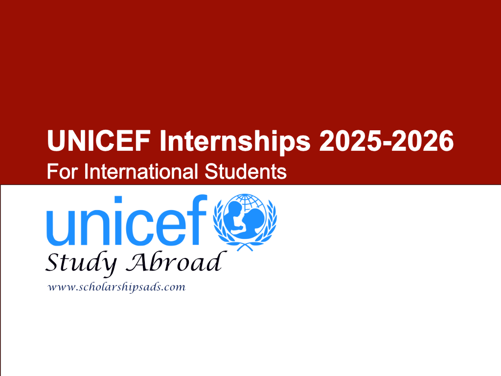 UNICEF Internships 2025-2026 for International Students