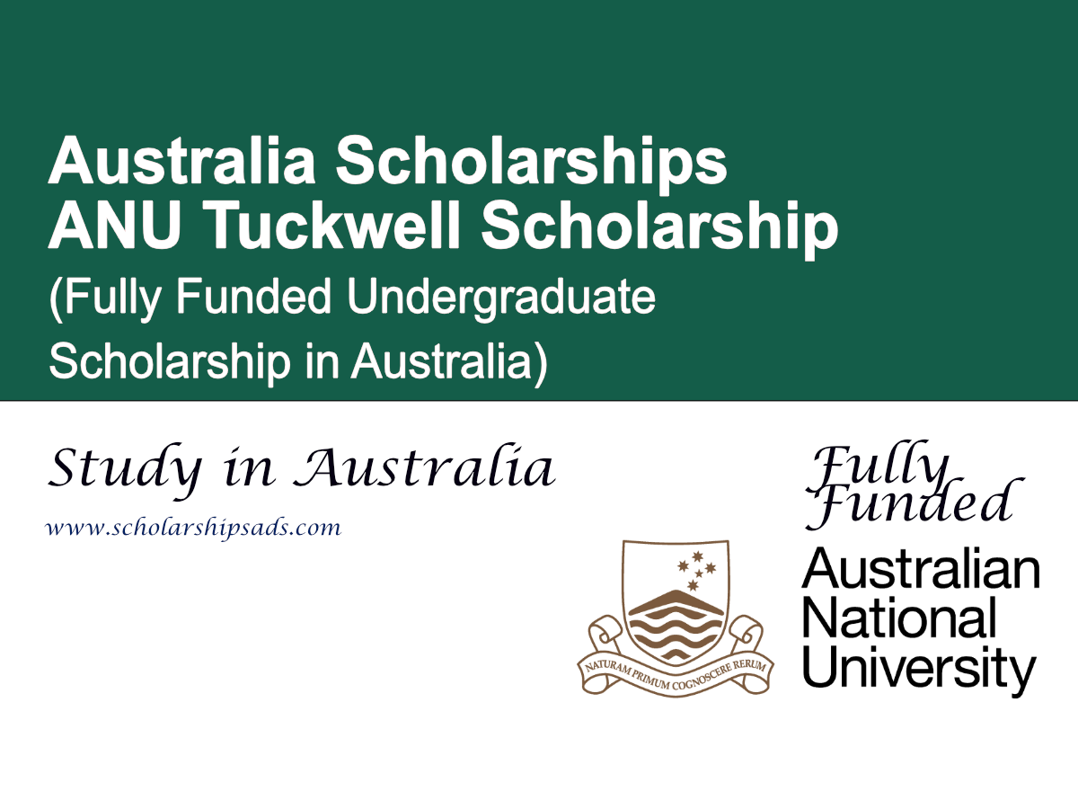 ANU Tuckwell Scholarship 2027 (Fully Funded Undergraduate Scholarship in Australia)