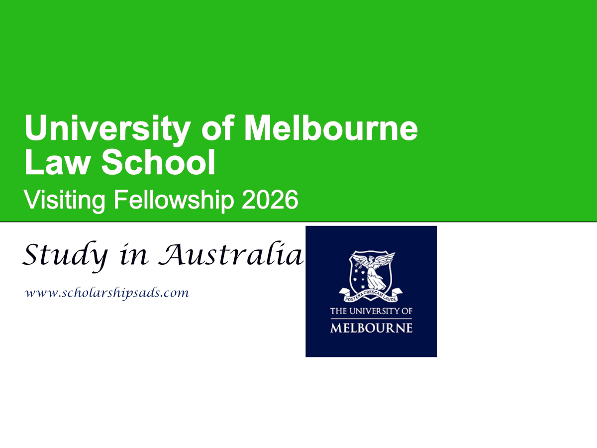 University of Melbourne Law School Visiting Fellowship 2026, Australia