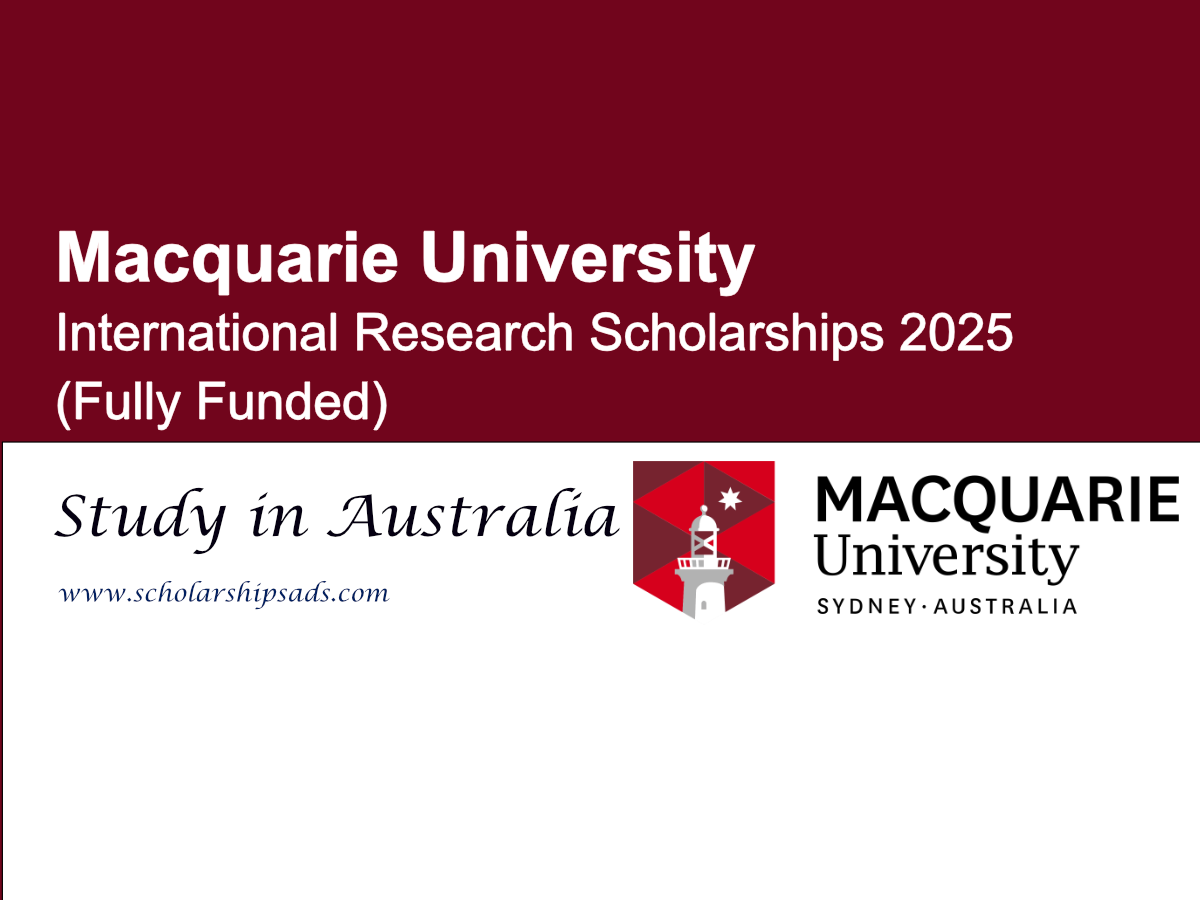 Macquarie University Australia International Research Scholarships 2025 (Fully Funded)
