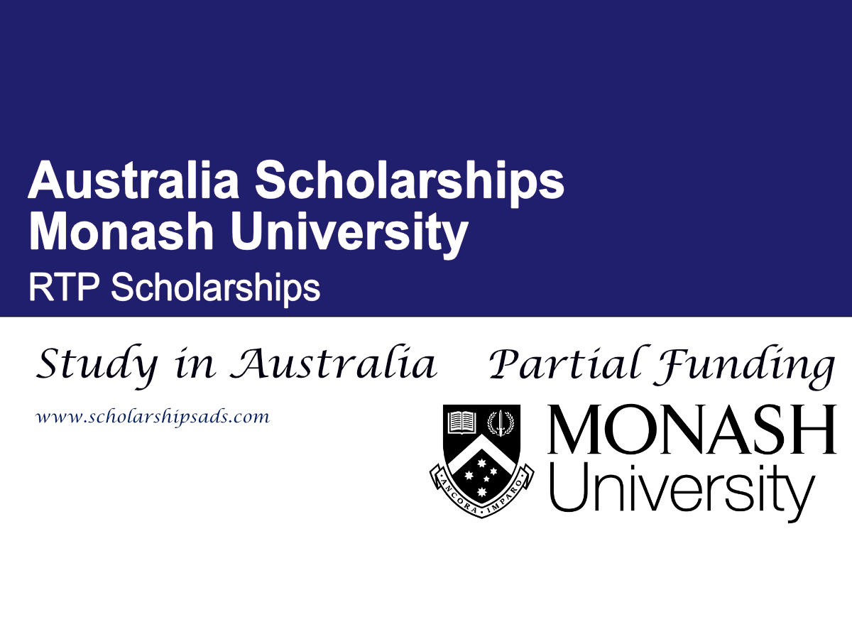 Monash University Australian Government RTP Scholarships 2026