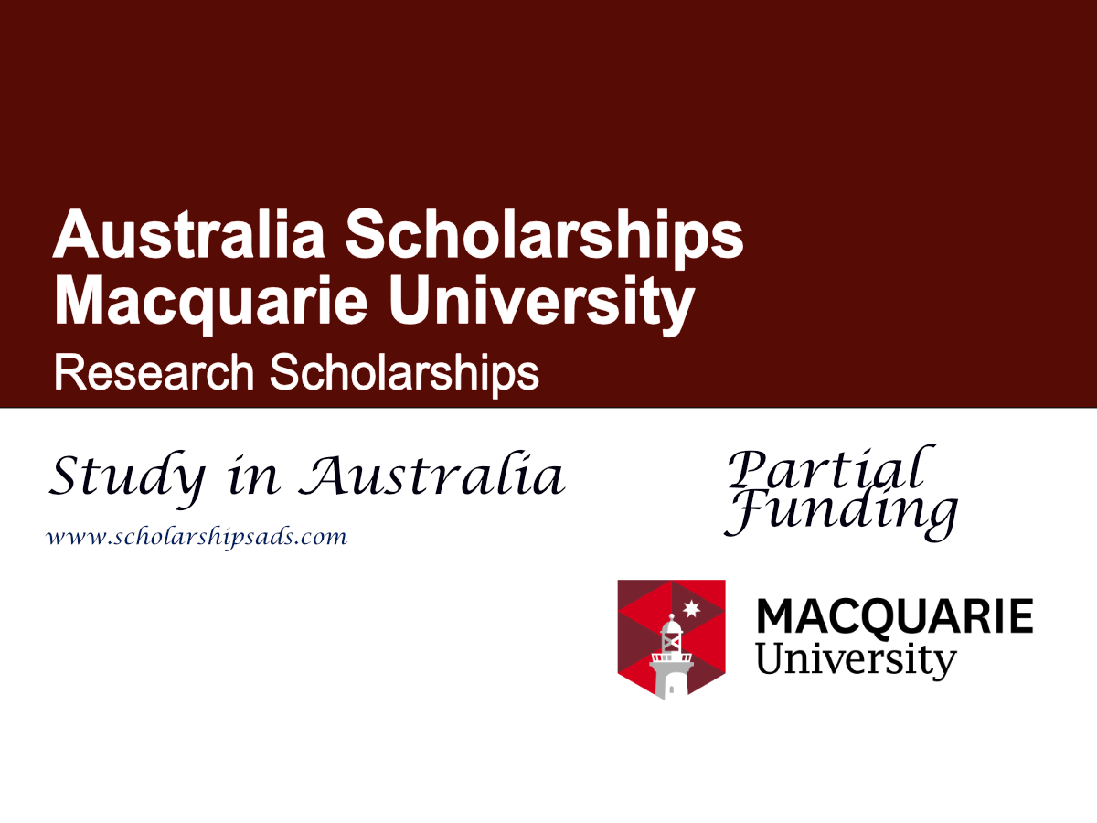 Macquarie University Research Scholarships 2026, Australia
