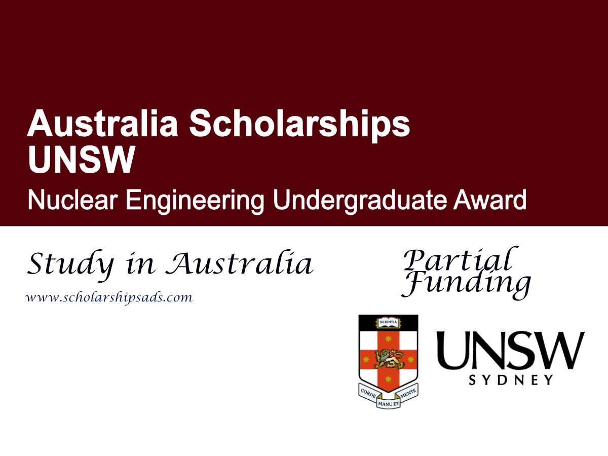 University of New South Wales (UNSW) Nuclear Engineering Undergraduate Award 2026, Australia