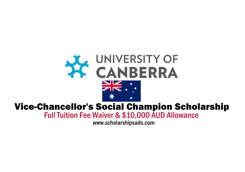 University of Canberra's Vice-Chancellor's Social Champion Scholarships 2023 (Largest Scholarship ever)