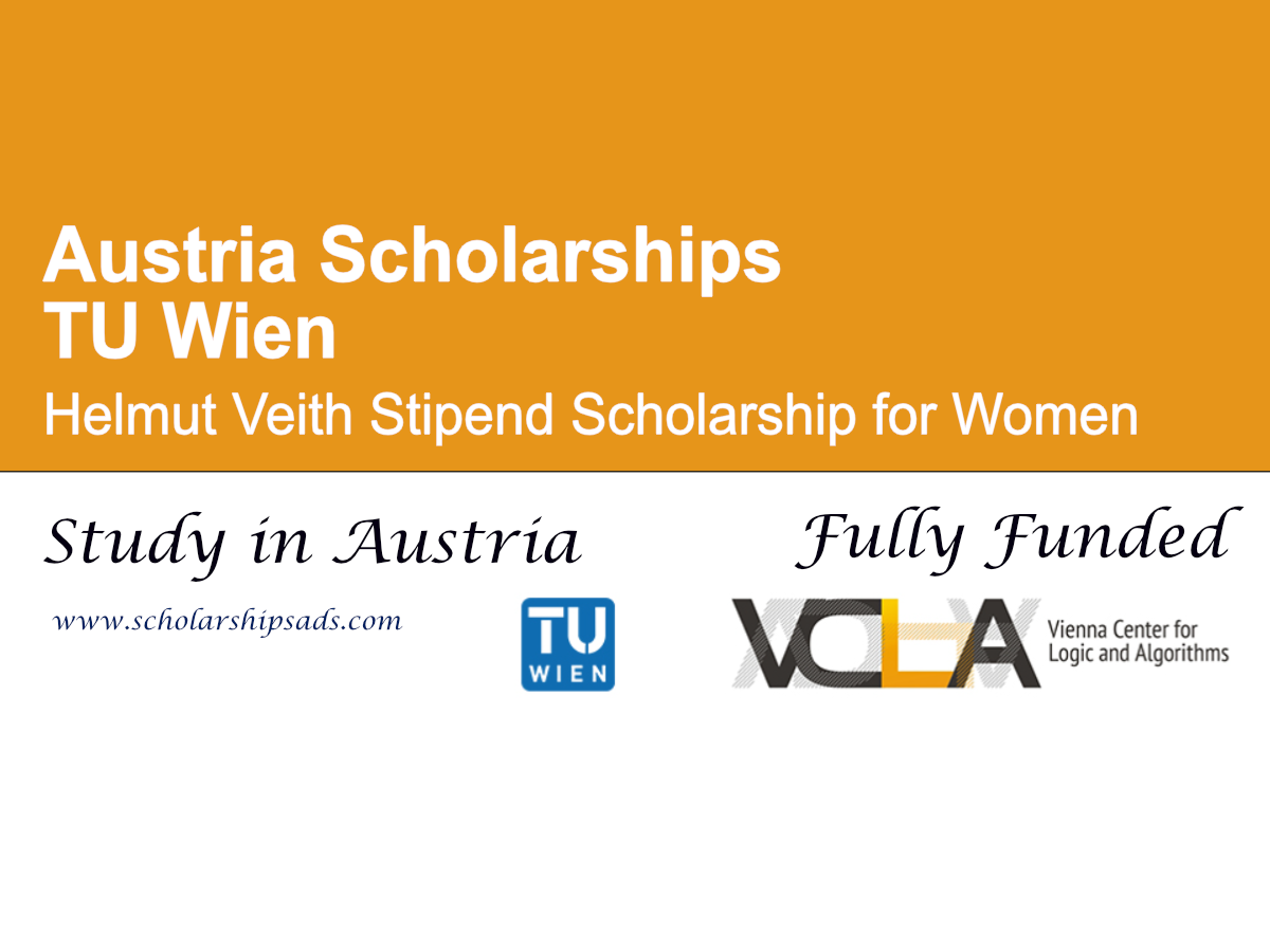 TU Wien Helmut Veith Stipend Scholarship 2026 , Austria (Fully Funded Master’s Scholarship for Women)