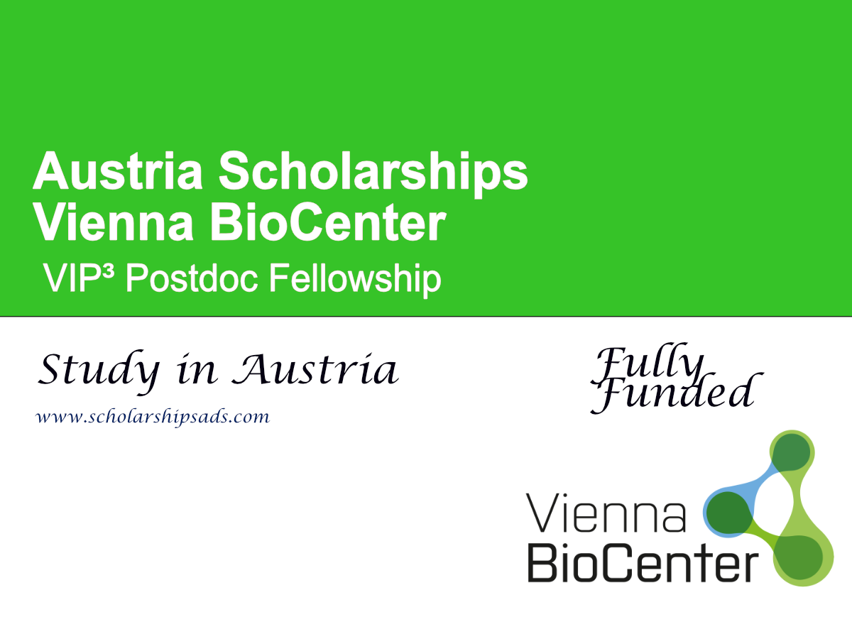 Vienna BioCenter VIP³ Postdoc Fellowship 2026, Austria (Fully Funded)