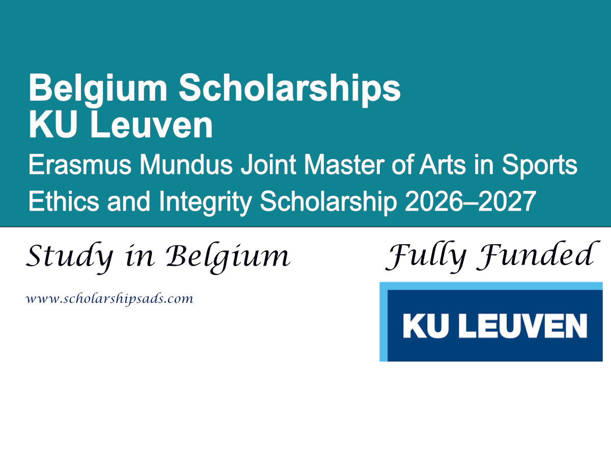Belgium KU Leuven Erasmus Mundus Joint Master of Arts in Sports Ethics and Integrity Scholarship 2026–2027 (Fully Funded)