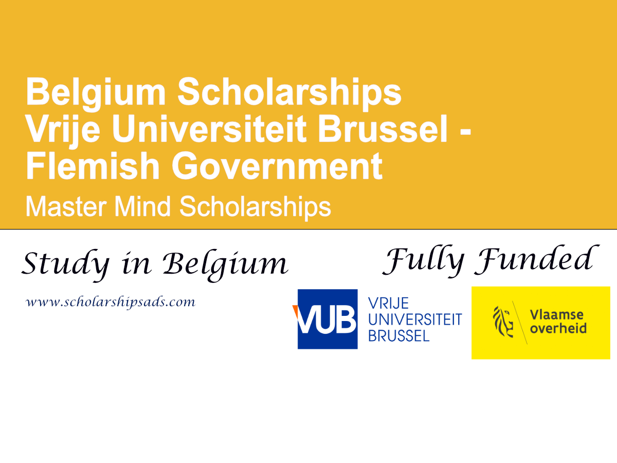 Vrije Universiteit Brussel - Flemish Government  Master Mind Scholarships 2026 , Belgium (Fully Funded)