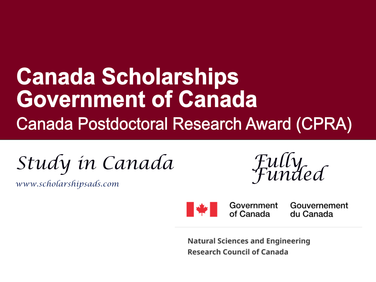 Government of Canada Postdoctoral Research Award (CPRA) 2026 (Fully Funded)