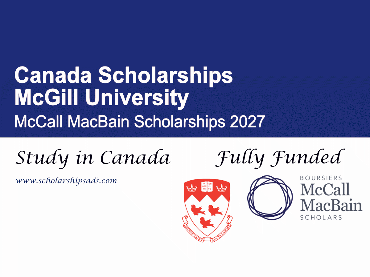 McCall MacBain Scholarships 2027, Canada (Fully Funded)