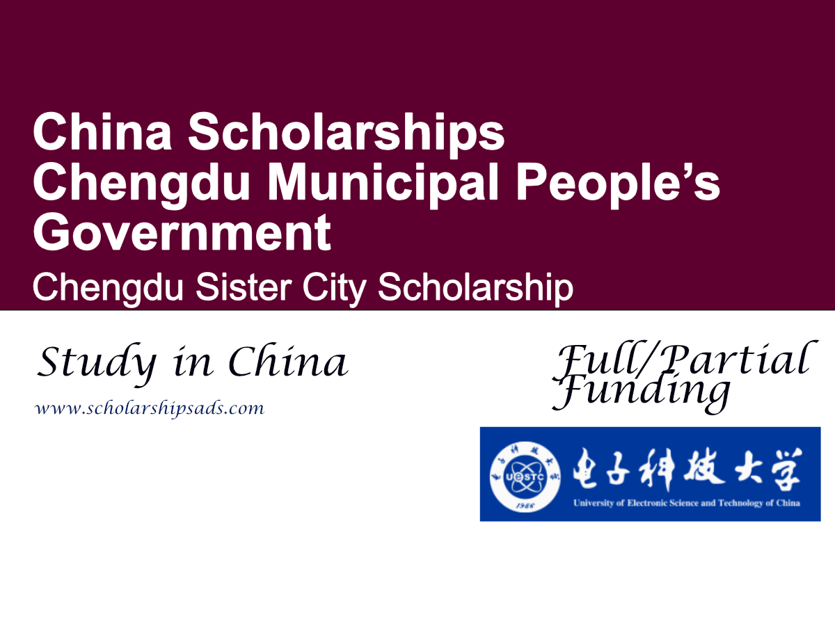 Chengdu Sister City Scholarship in China (2027 Intake)