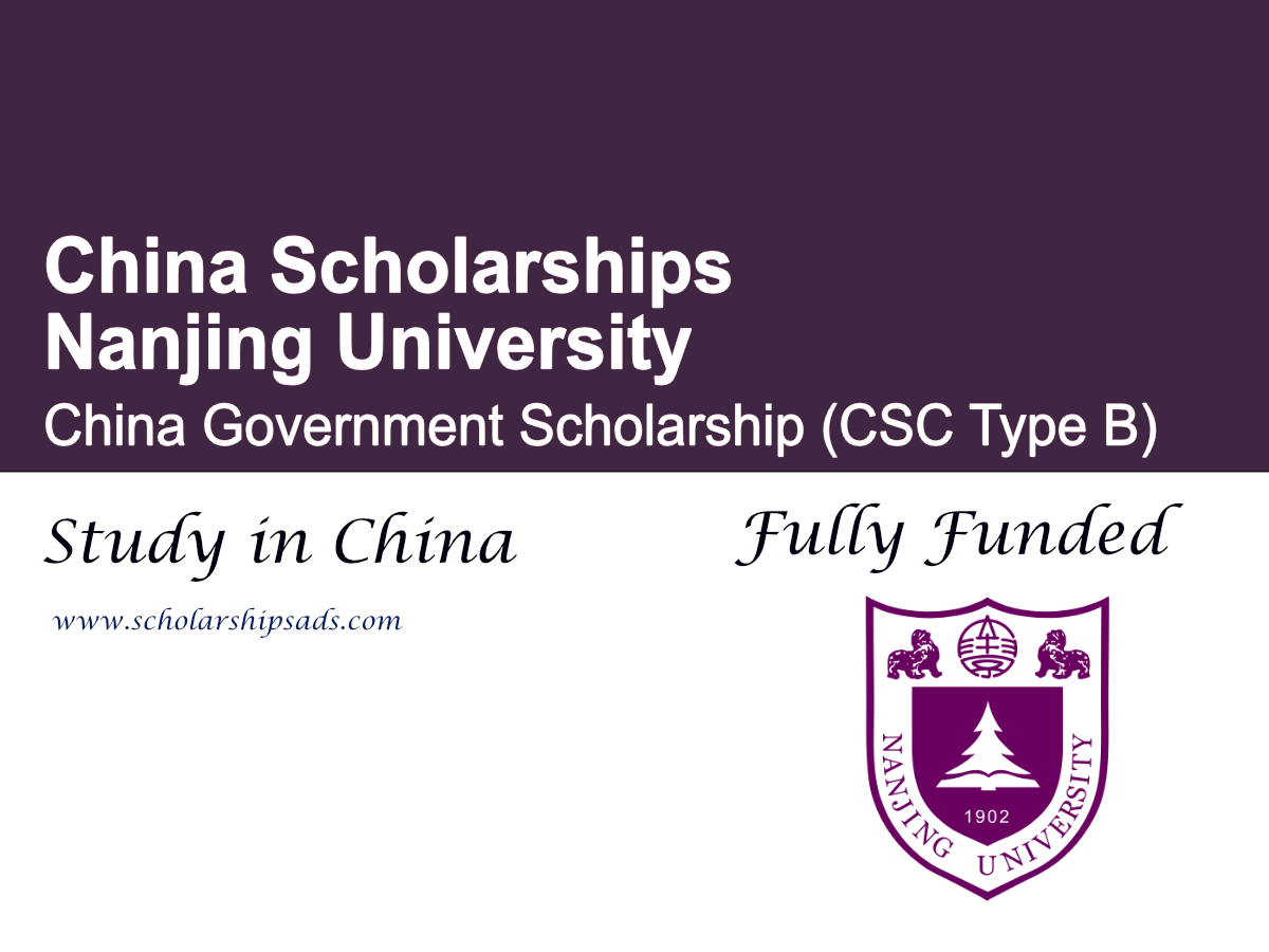 Nanjing University China Government Scholarship (CSC Type B) 2026 (Fully Funded)