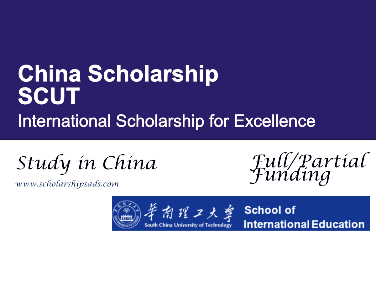 SCUT International Scholarship for Excellence 2026, China