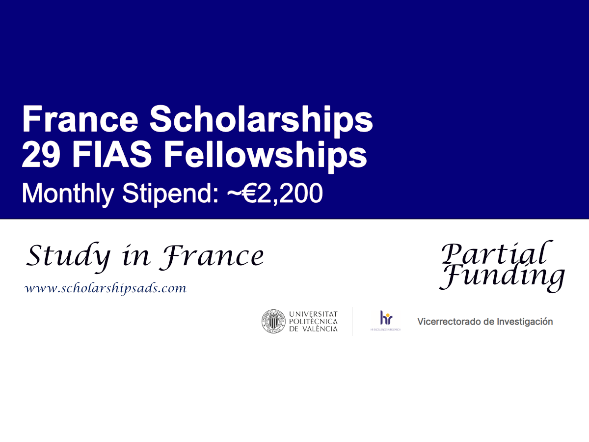 29 FIAS Fellowships 2027–2028, France