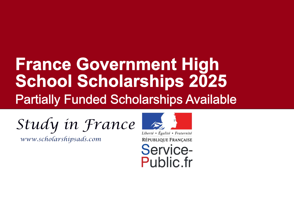 France Government High School Scholarships 2025
