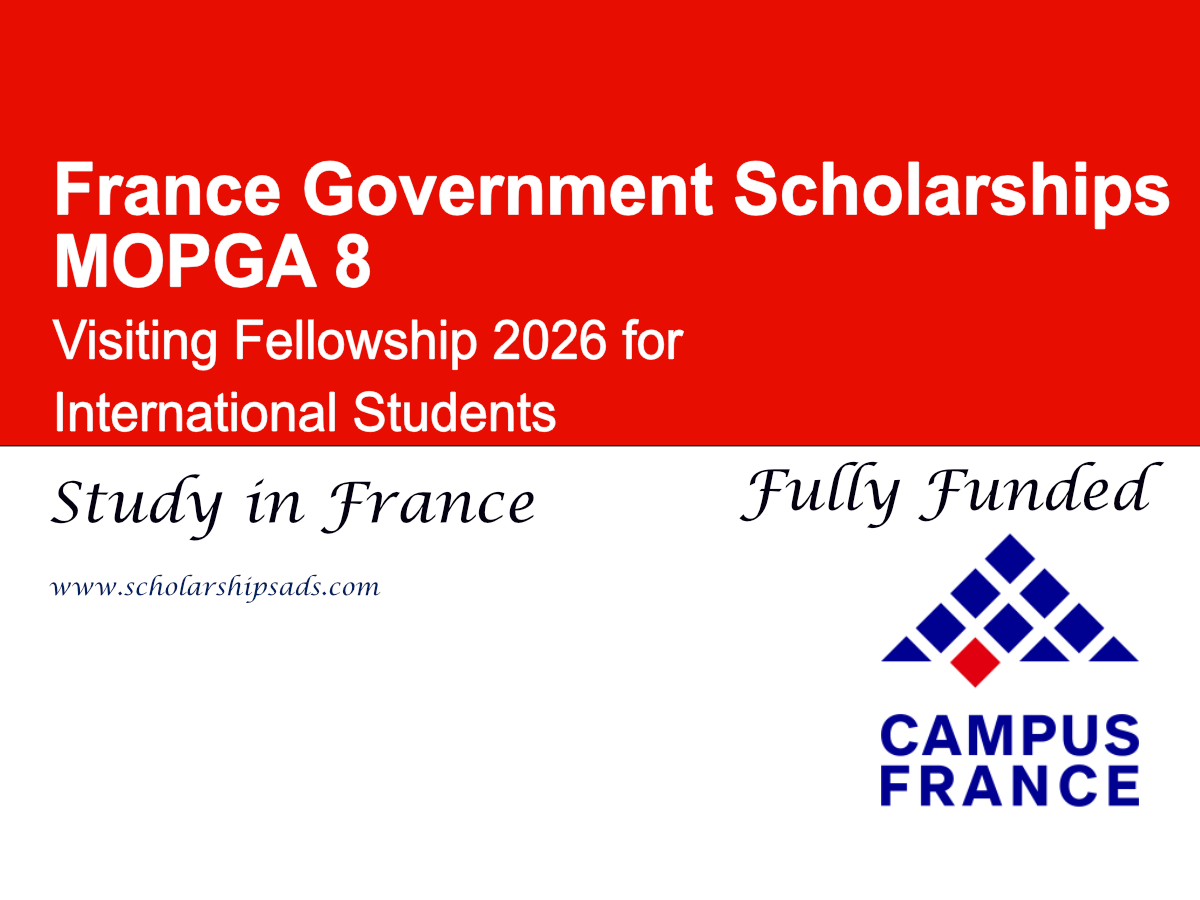 France Government MOPGA 8 Visiting Fellowship 2026 for International Students (Fully Funded)