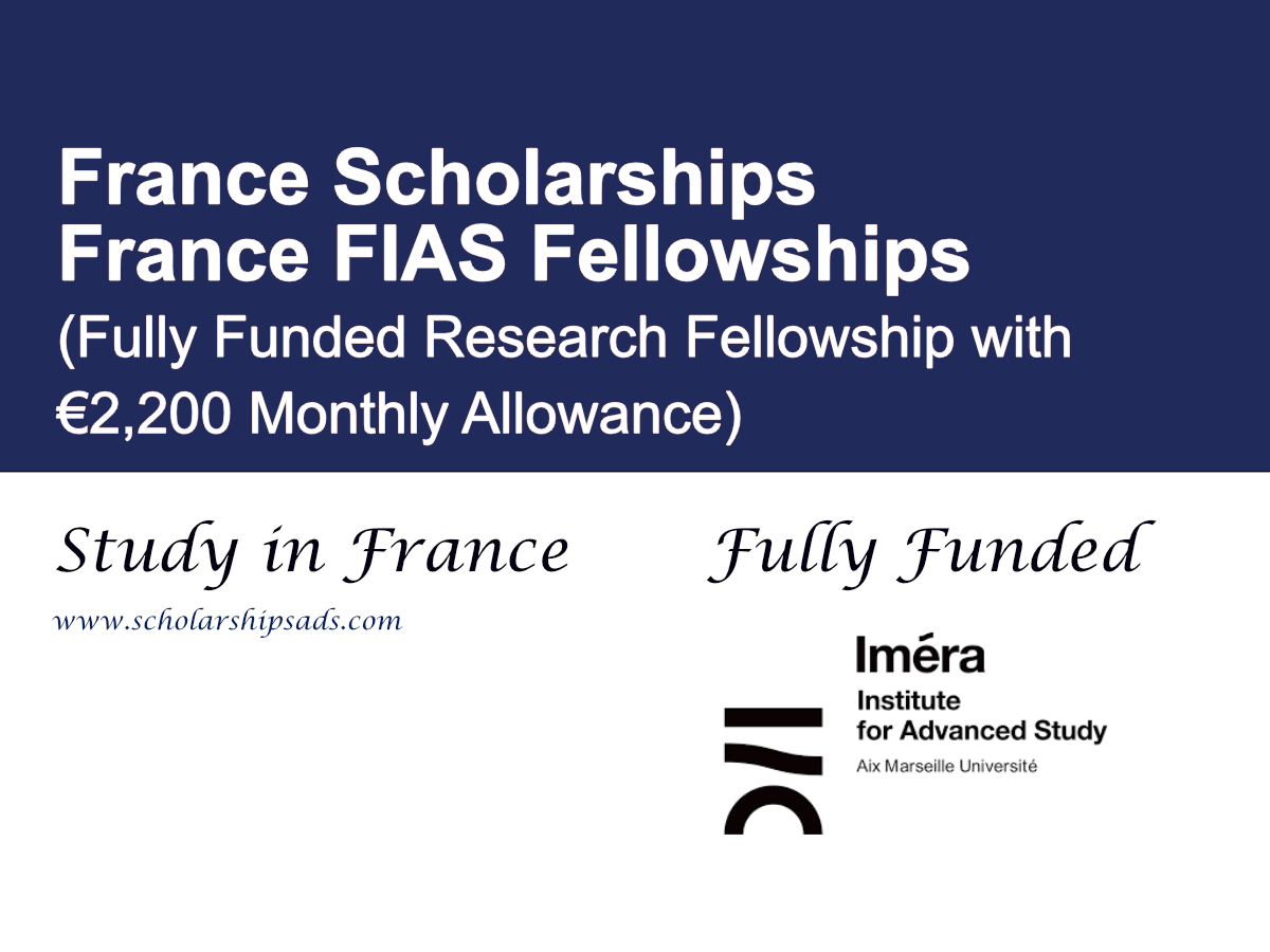 France FIAS fully funded Fellowships 2027–2028 in France