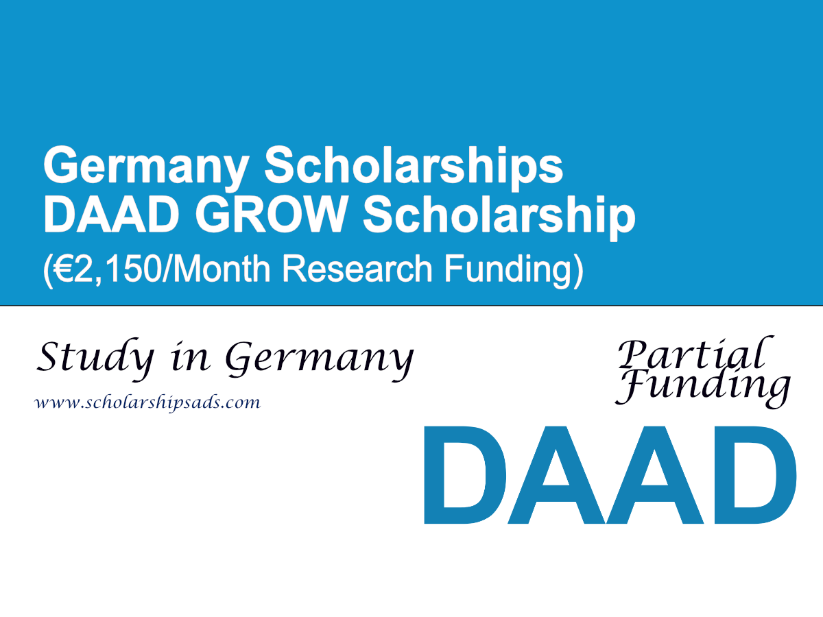 German DAAD GROW Scholarship 2026 in Germany (€2,150/Month Research Funding)