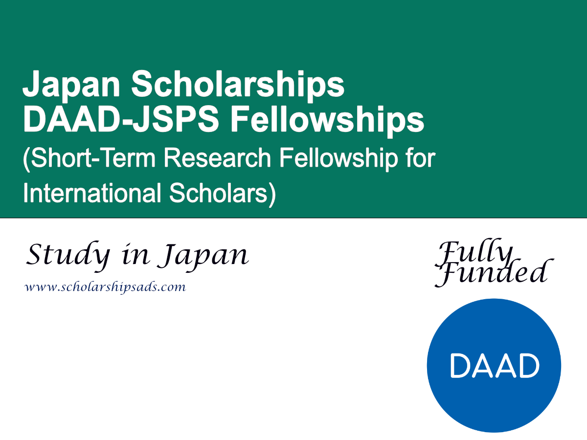 DAAD-JSPS Fellowships 2026, Japan (Short-Term Research Fellowship for International Scholars)