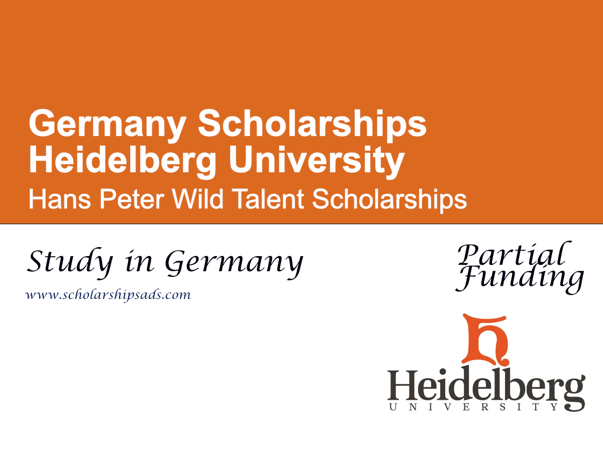 Heidelberg University Hans Peter Wild Talent Scholarships 2026, Germany