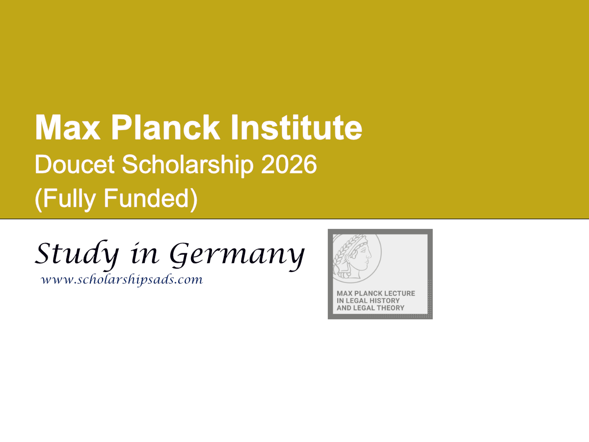 Max Planck Institute Germany Doucet Scholarship 2026 (Fully Funded)