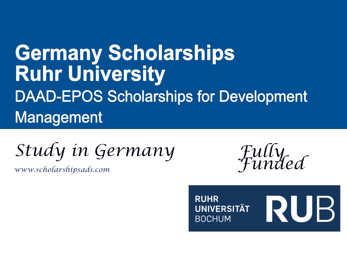 Ruhr University DAAD-EPOS Scholarships 2028 for Development Management in Germany (Fully Funded)