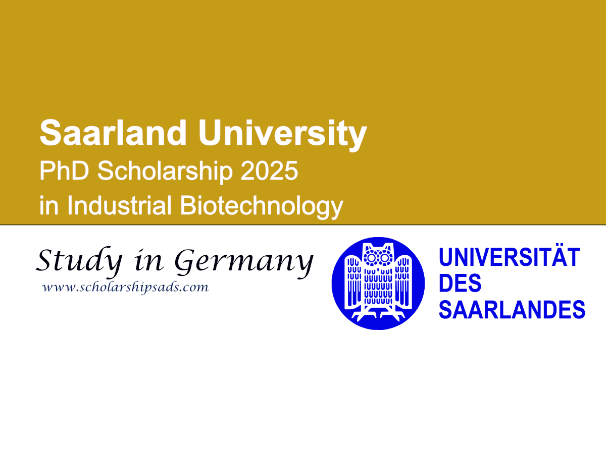 Saarland University Germany PhD Scholarship 2025 in Industrial Biotechnology