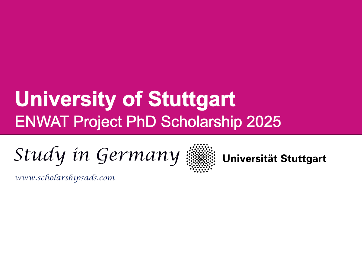Germany University of Stuttgart ENWAT Project PhD Scholarship 2025