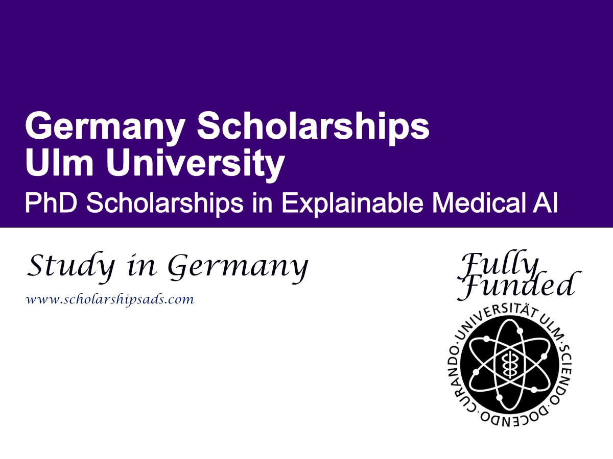 Ulm University PhD Scholarships 2026 in Explainable Medical AI, Germany