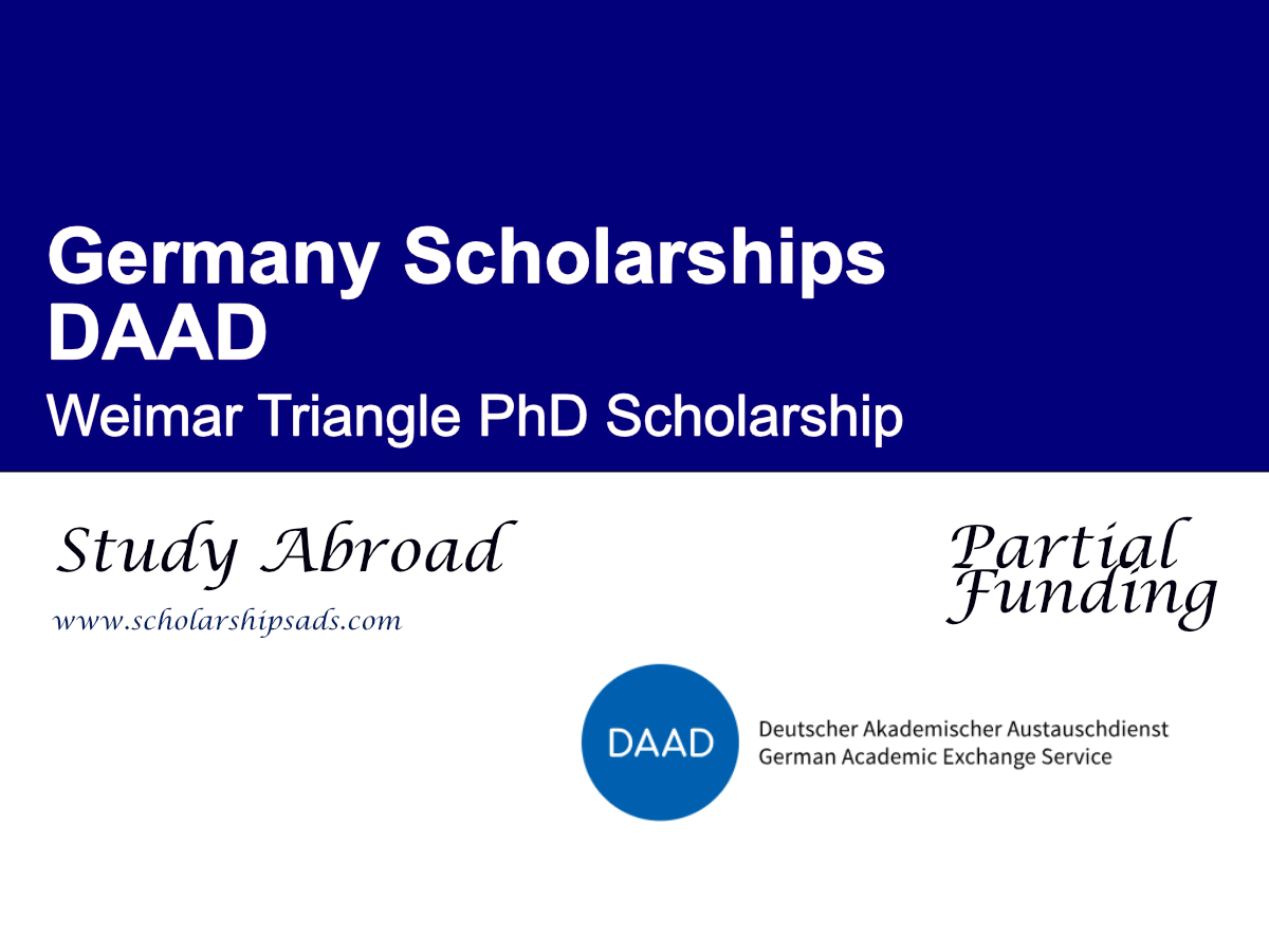 DAAD Weimar Triangle PhD Scholarship 2026, Europe