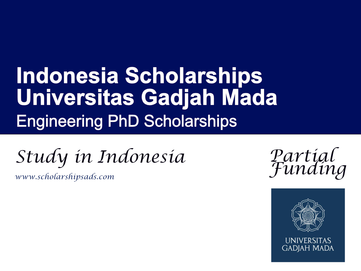 Universitas Gadjah Mada Engineering PhD Scholarships 2026, Indonesia