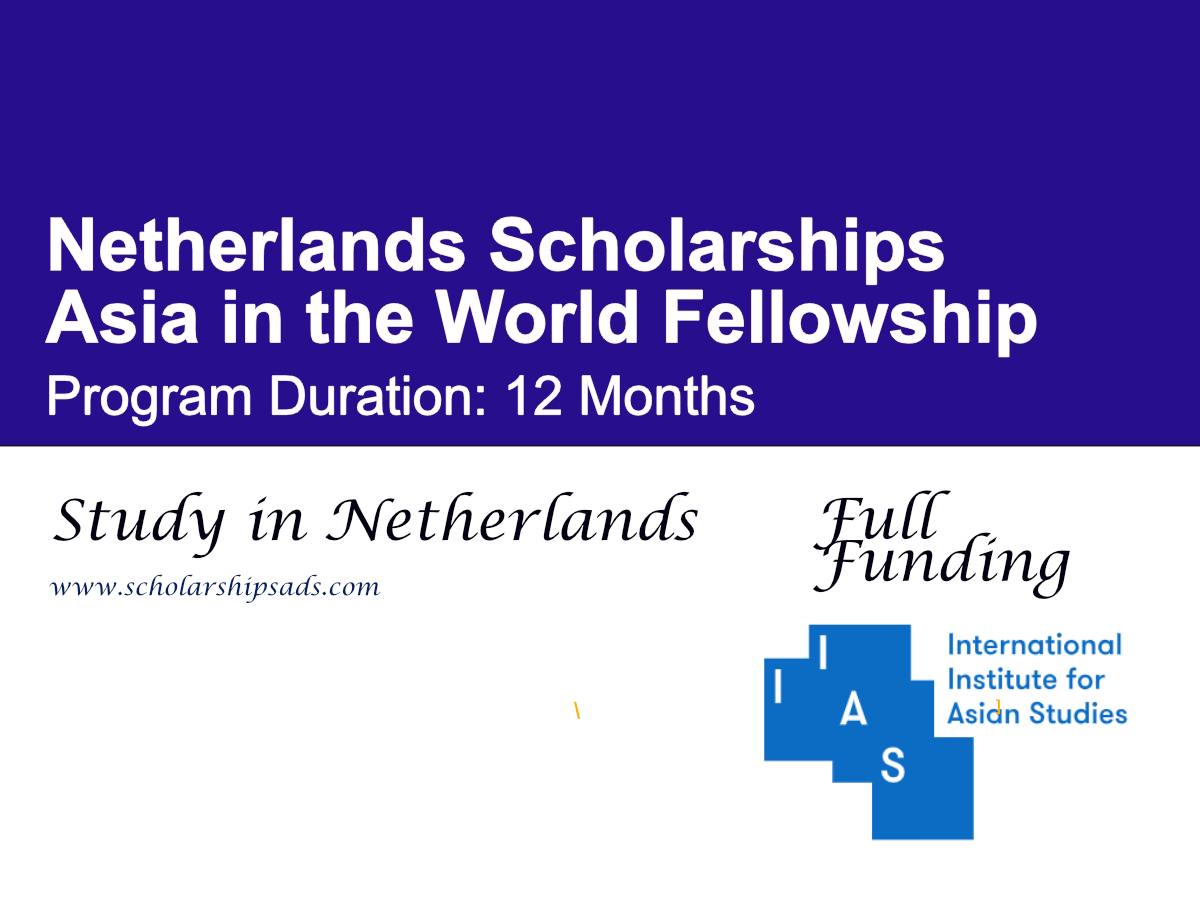 Asia in the World Fellowship 2027/28 in the Netherlands (Fully Funded)