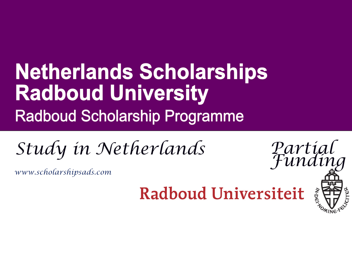 Radboud University Radboud Scholarship Programme 2026 , Netherlands