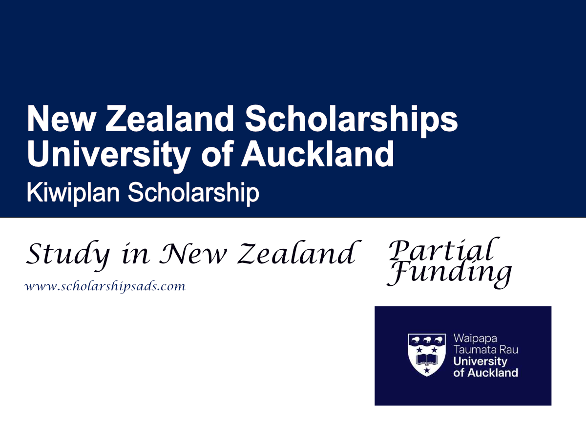 University of Auckland Kiwiplan Scholarship 2026, New Zealand