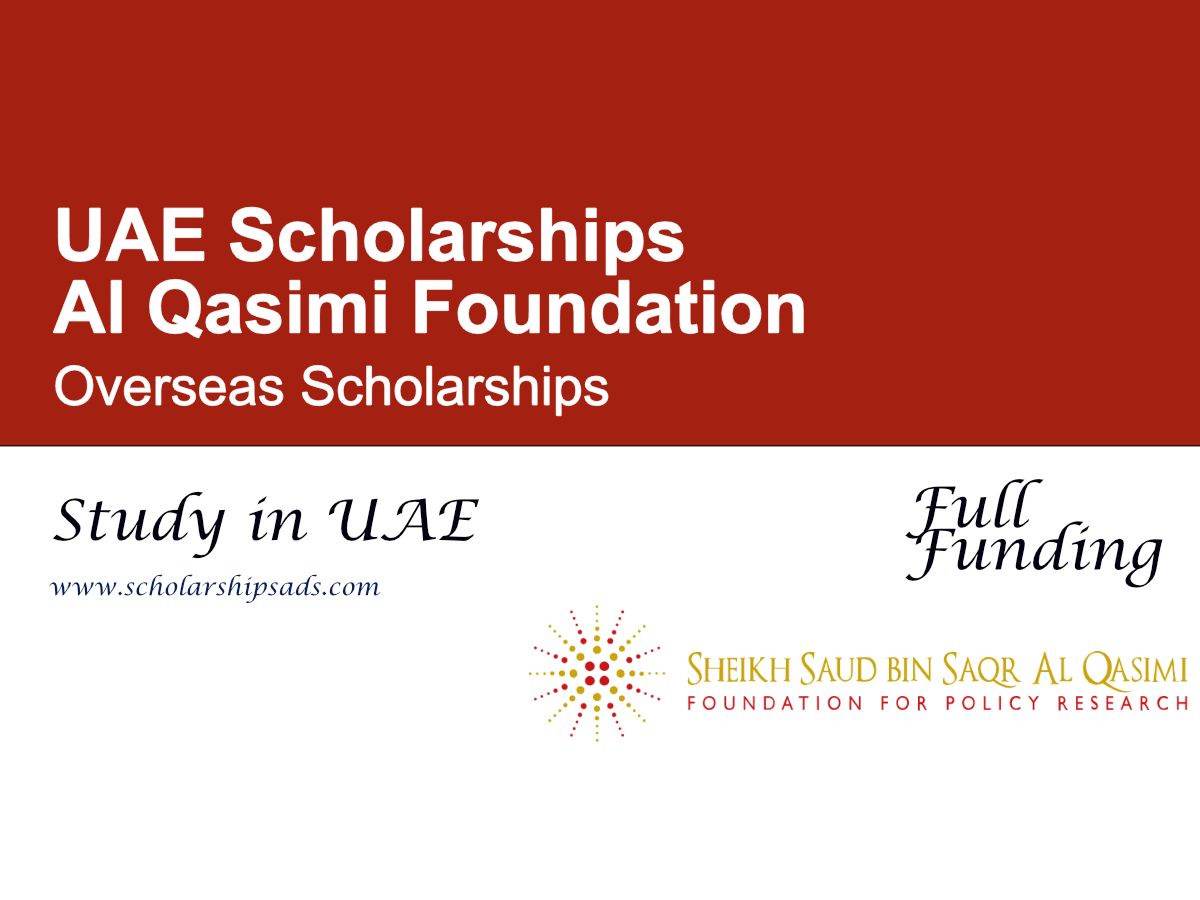 Al Qasimi Foundation Overseas Scholarships 2026