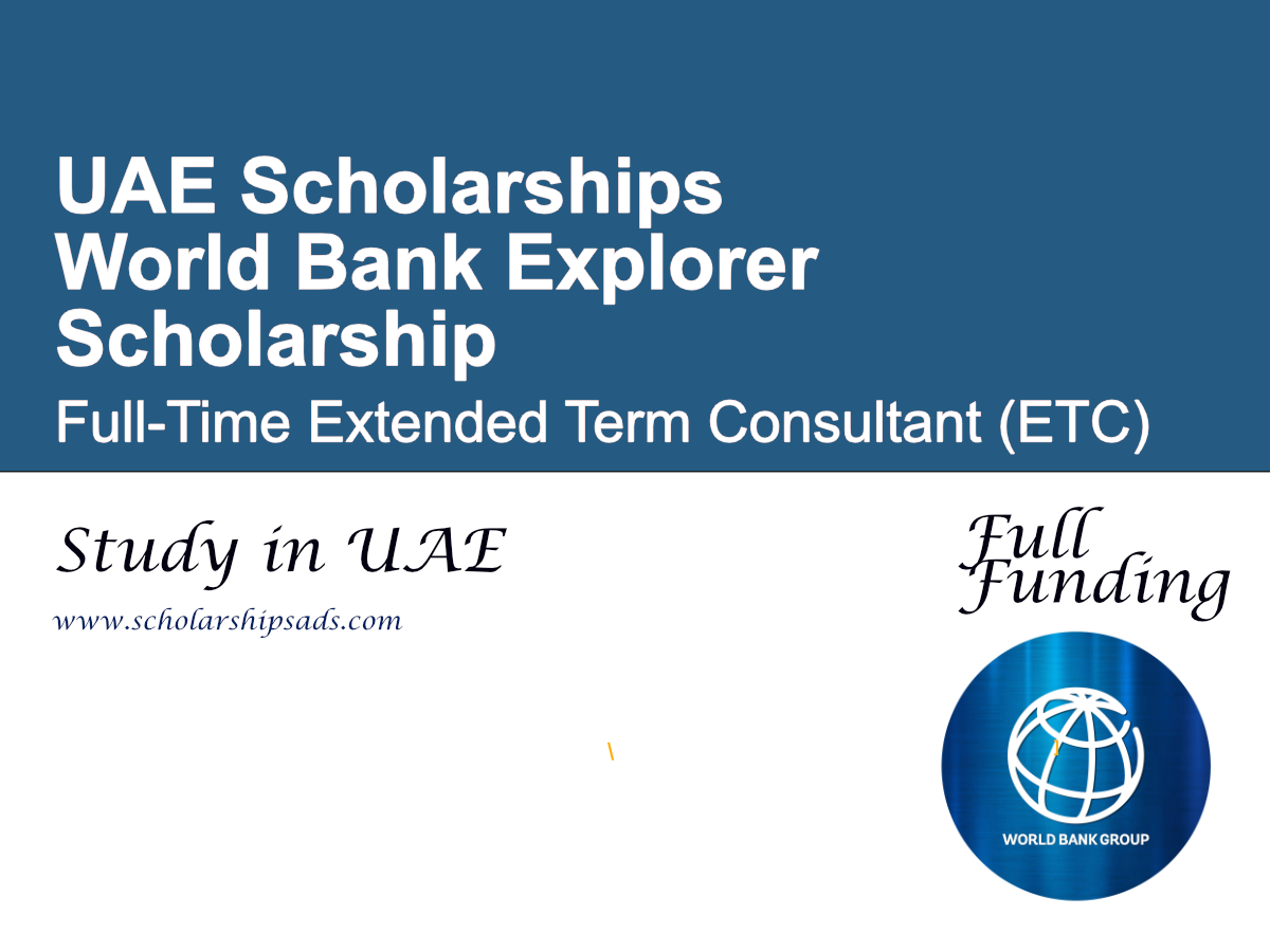 World Bank Explorer Scholarship Program 2026, UAE