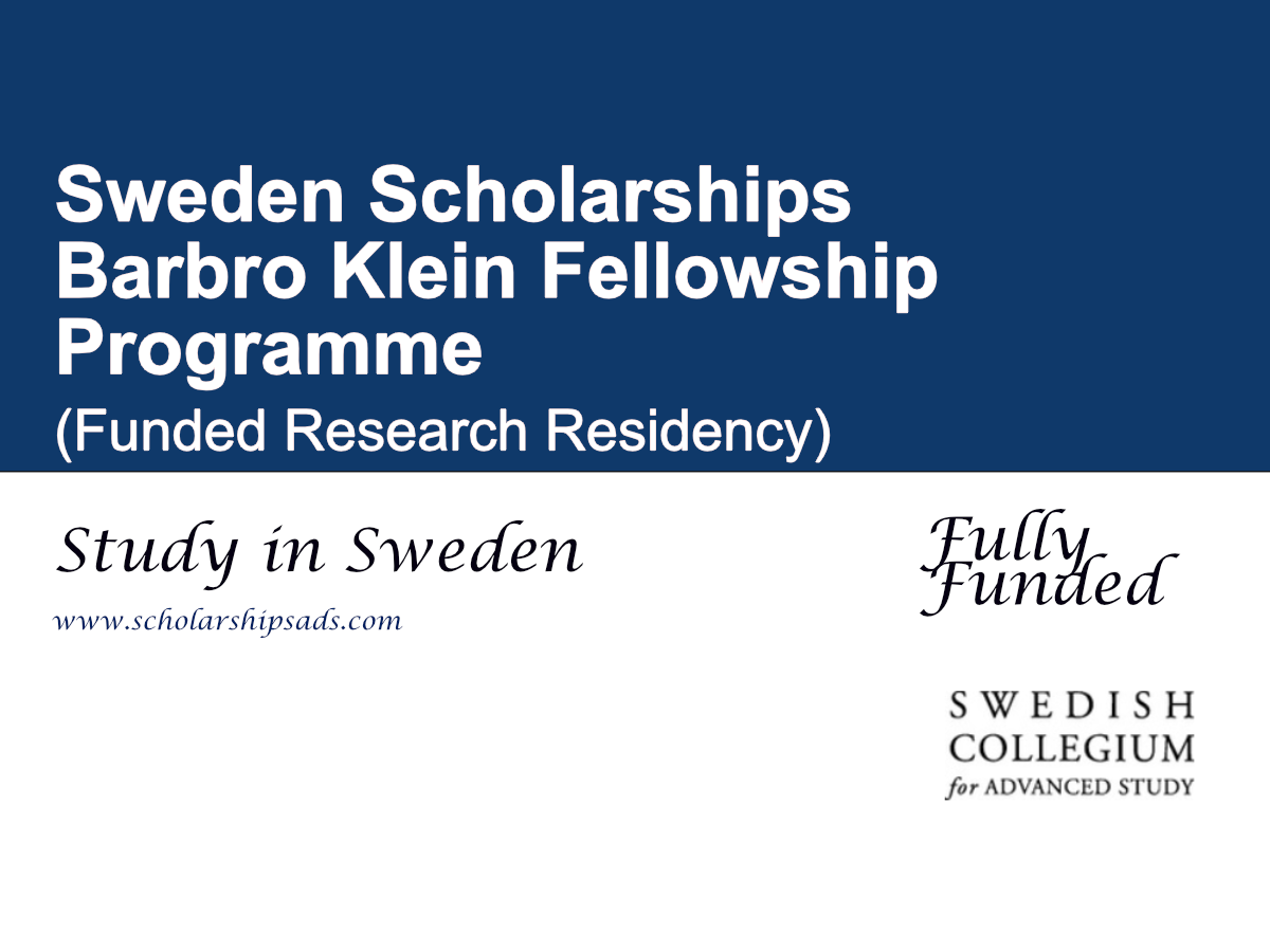 Barbro Klein Fellowship Programme 2027–2028 in Sweden (Funded Research Residency)