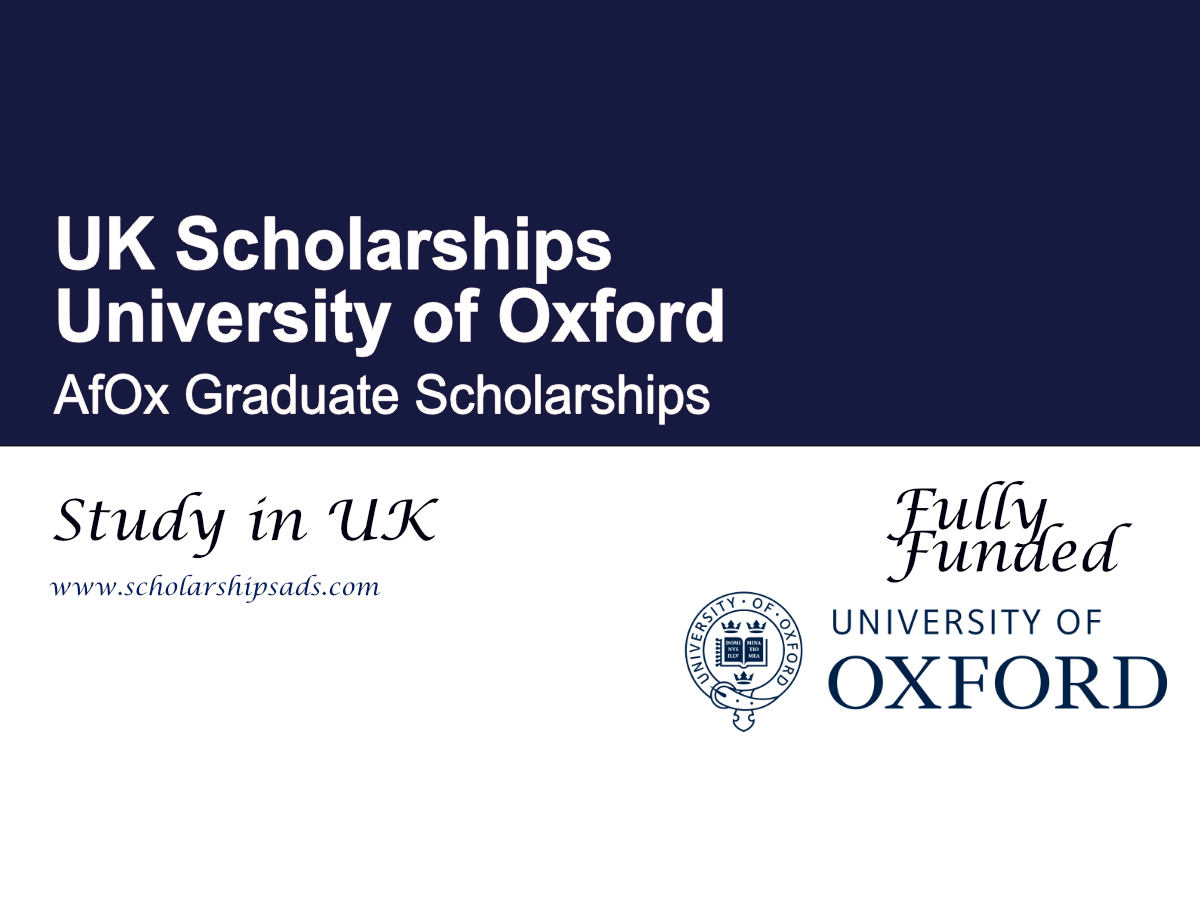 University of Oxford AfOx Graduate Scholarships 2026 , UK (Fully Funded MBA for Africans)
