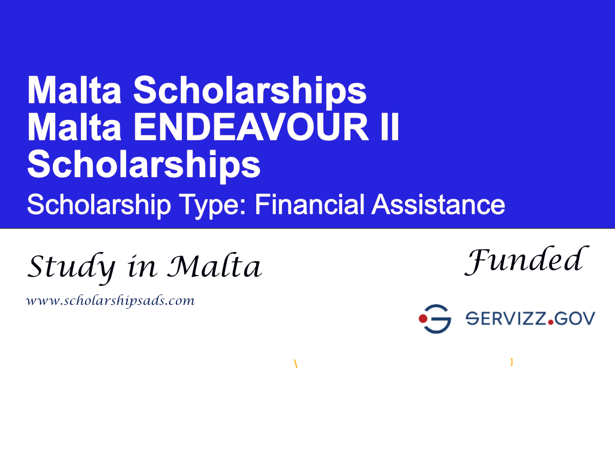 Malta ENDEAVOUR II Scholarships 2027 in Malta