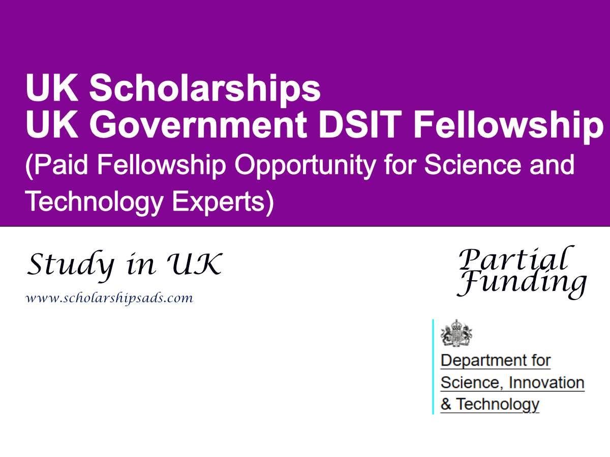 UK Government DSIT Fellowship, UK 2026/2027 (Paid Fellowship Opportunity for Science and Technology Experts)