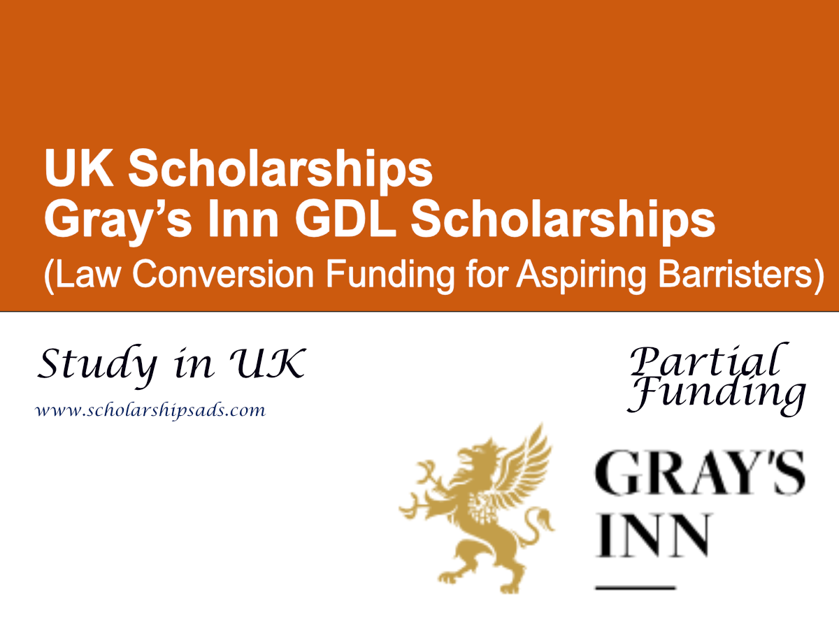Gray’s Inn GDL Scholarships 2026–2027,  UK (Law Conversion Funding for Aspiring Barristers)