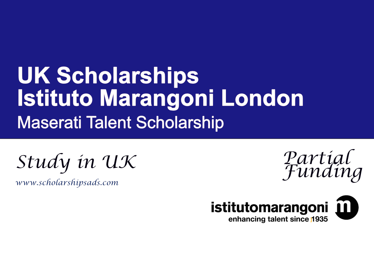 Istituto Marangoni London Maserati Talent Scholarship 2026 in UK