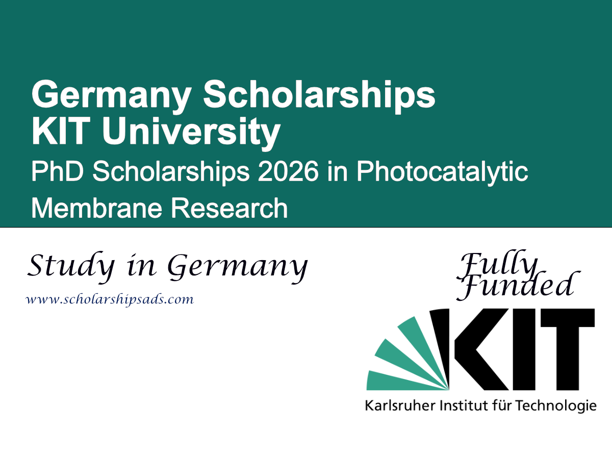 KIT University PhD Scholarships 2026 in Photocatalytic Membrane Research, Germany