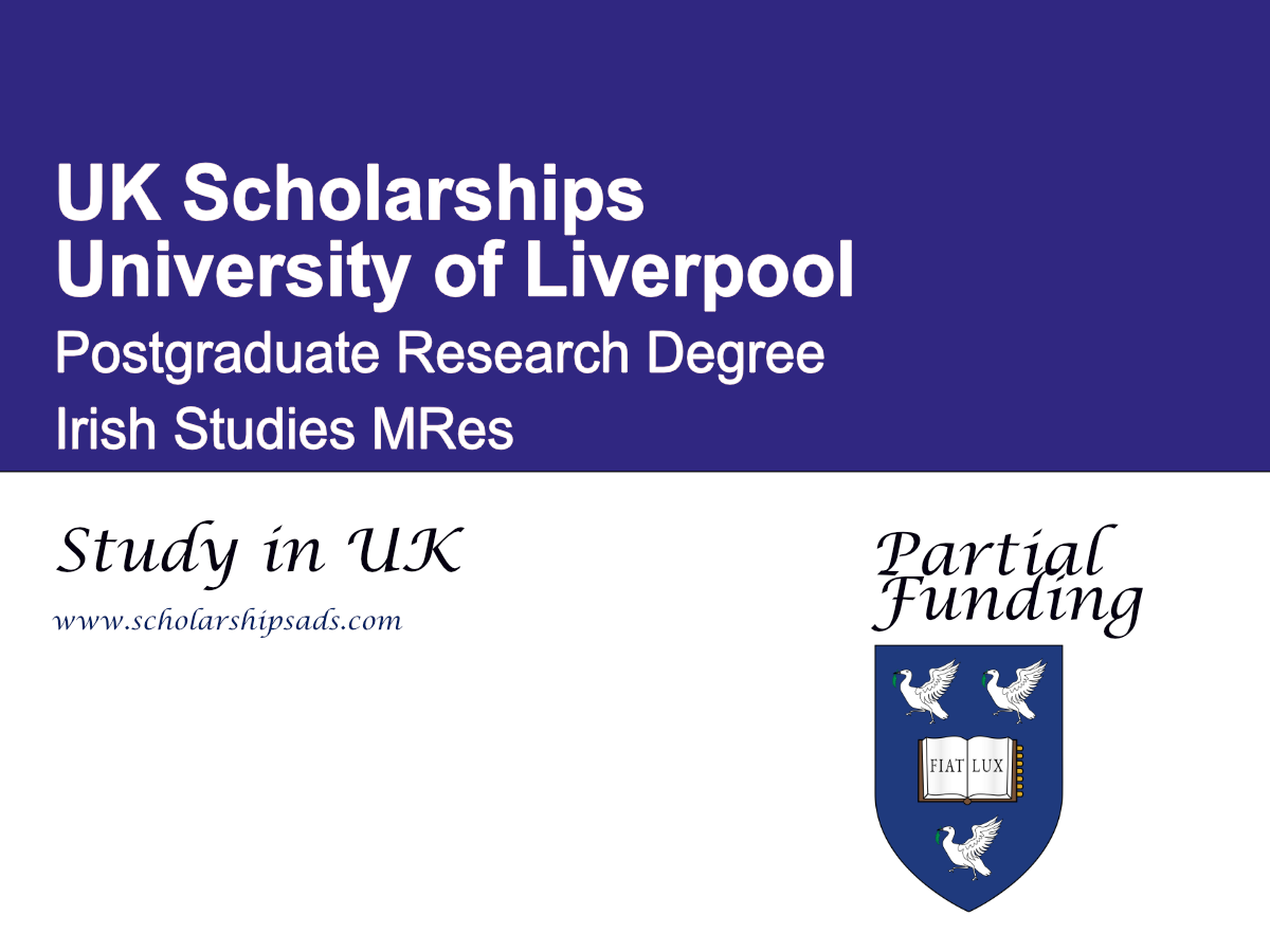 University of Liverpool Irish Studies MRes 2026 | Postgraduate Research Degree in the UK