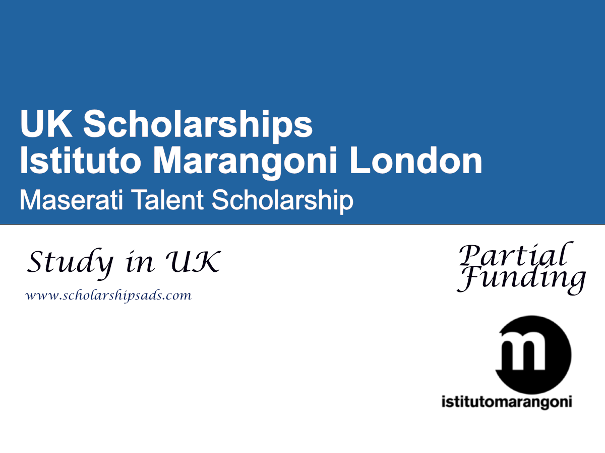 Istituto Marangoni London Maserati Talent Scholarship 2026 in the UK