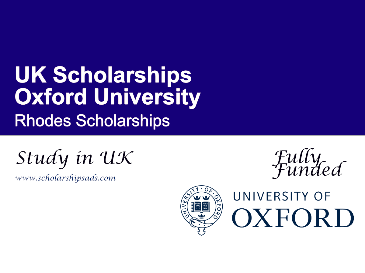 Oxford University Rhodes Scholarships 2027, UK (Fully Funded)